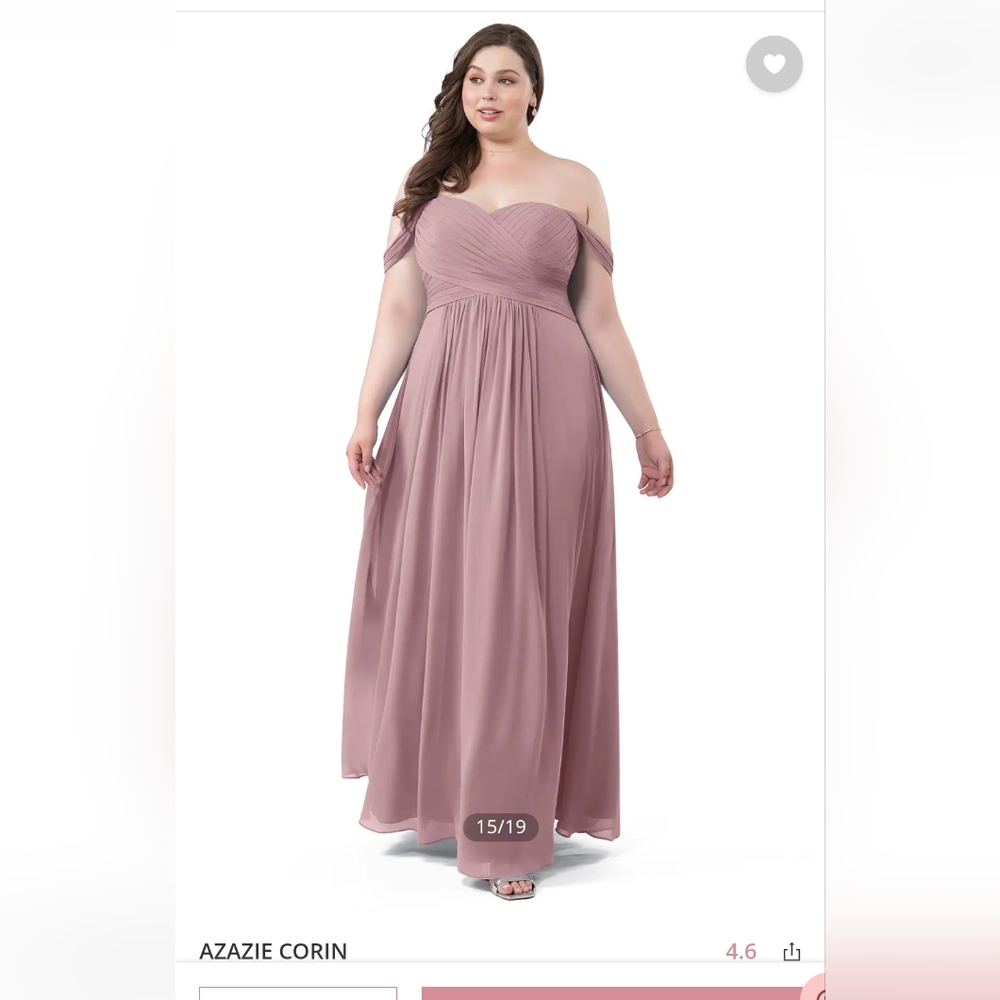 Azazie Corin	in Dusty Rose (Removable Straps)
